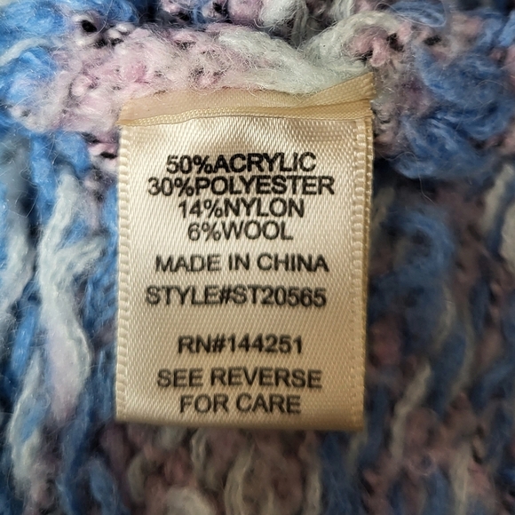 Sincerely Jules Cropped Fair Isle Wool Blend Knit Sweater Size M - Picture 4 of 6